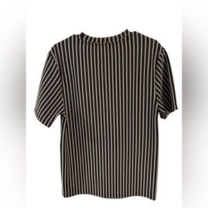 BoohooMAN Black and Cream Patterned Top